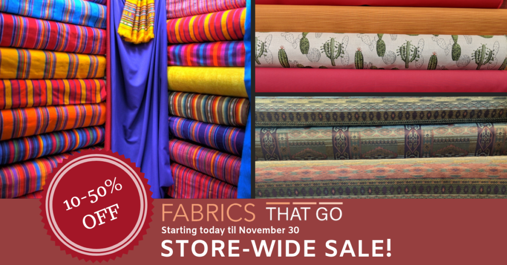 November StoreWide Sale! Fabrics That Go Tucson, Arizona