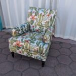 Custom Made Cactus Fabric Upholstered Chair Tucson AZ