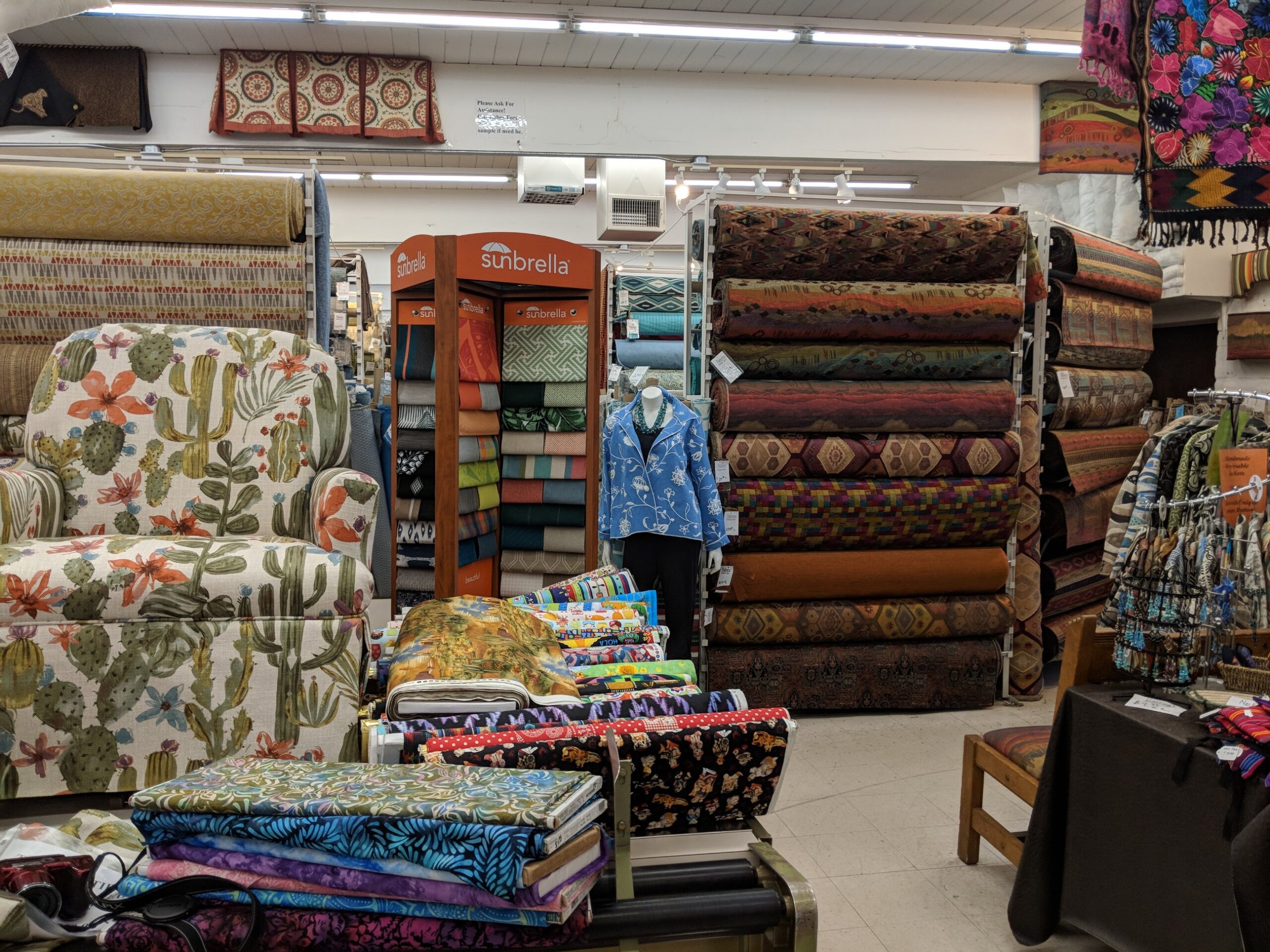 Shop interior of our Tucson Fabric Store