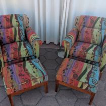 Chair and Ottoman Southwestern Set