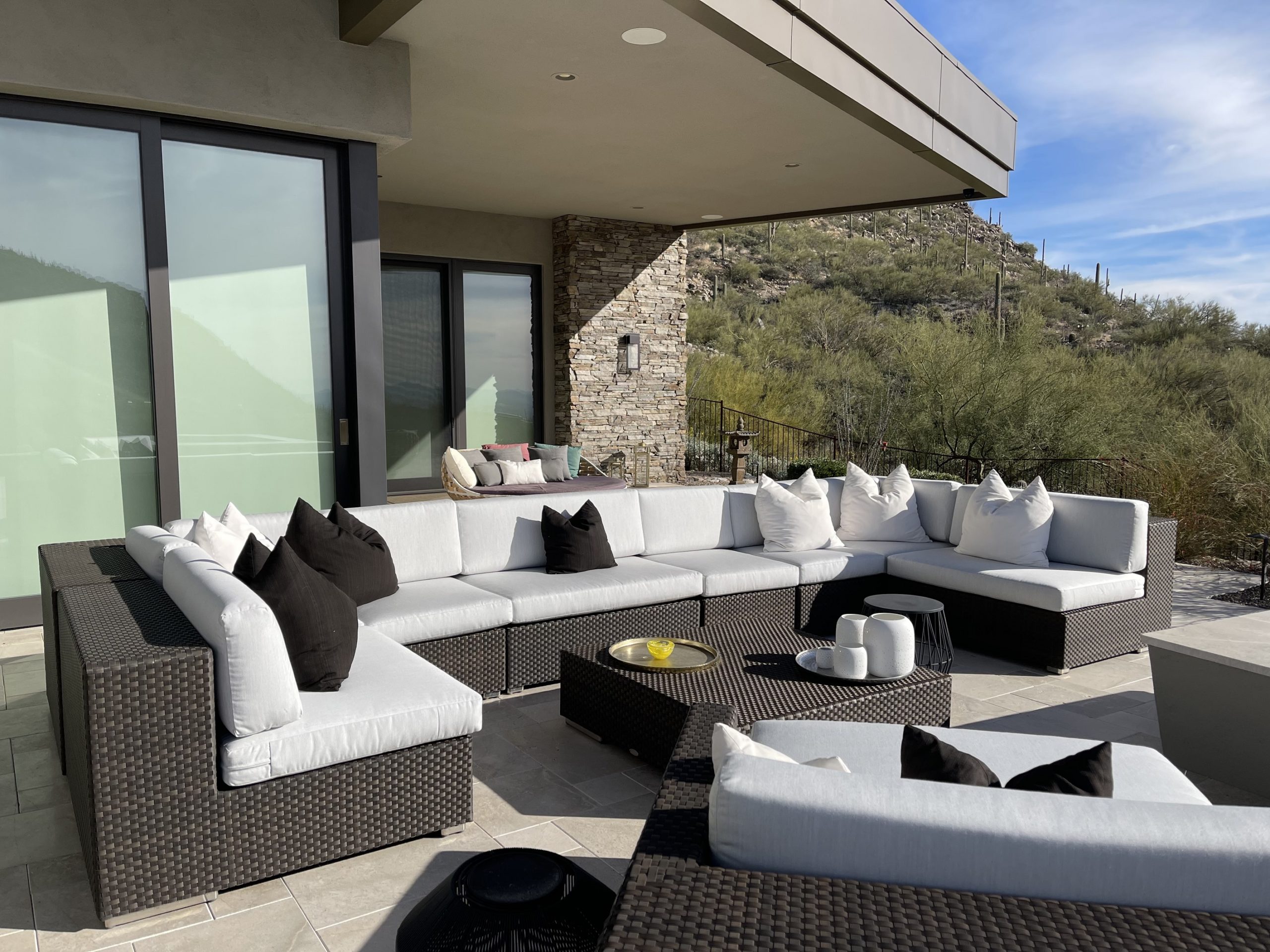 Outdoor foam and fabric upholstery services by Fabrics That Go